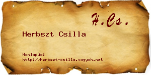 Herbszt Csilla névjegykártya